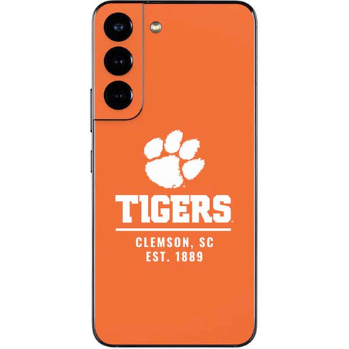 Clemson University Tigers Est 1889 Orange Galaxy S22 Skin